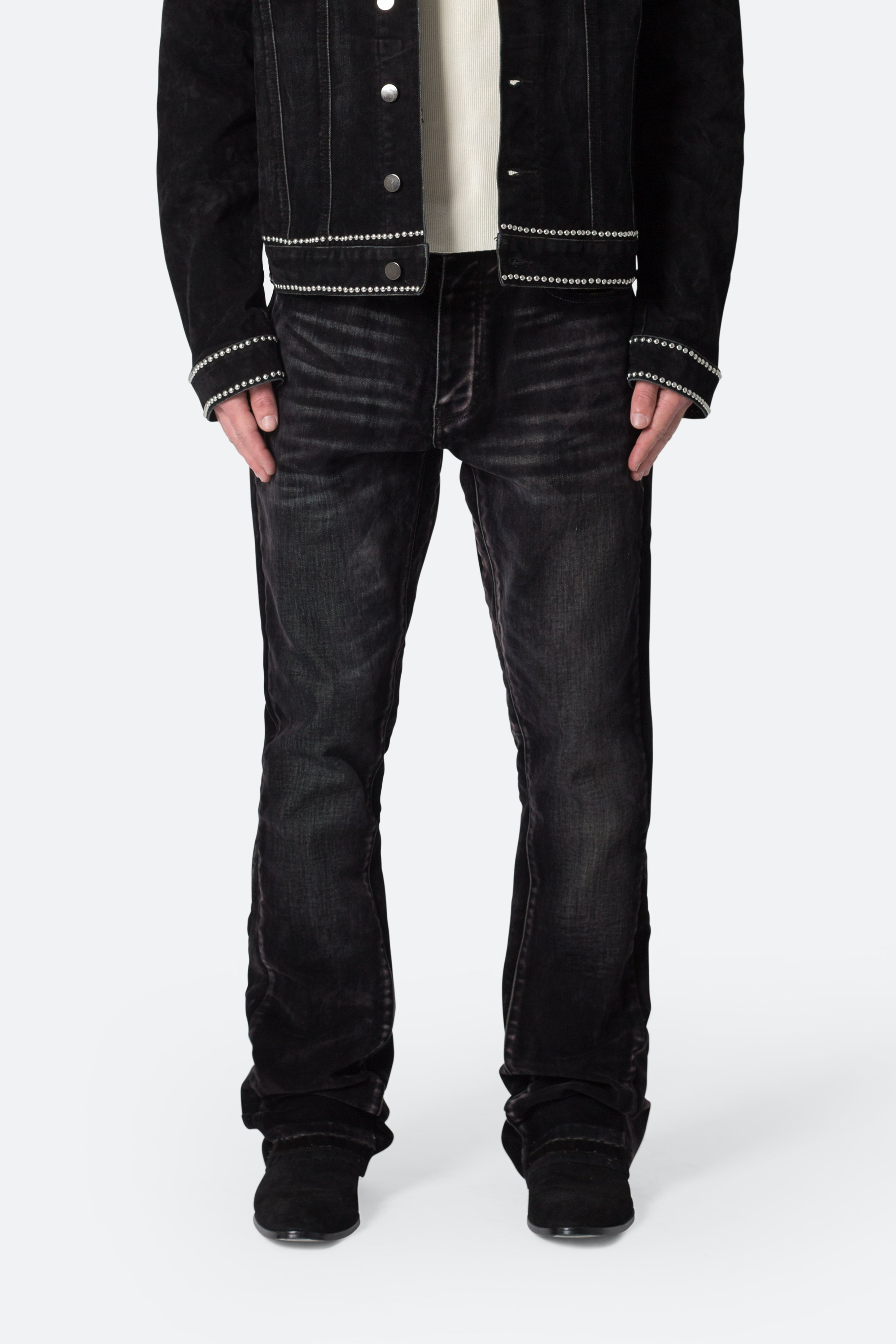 B576 Western Flare Denim - Black