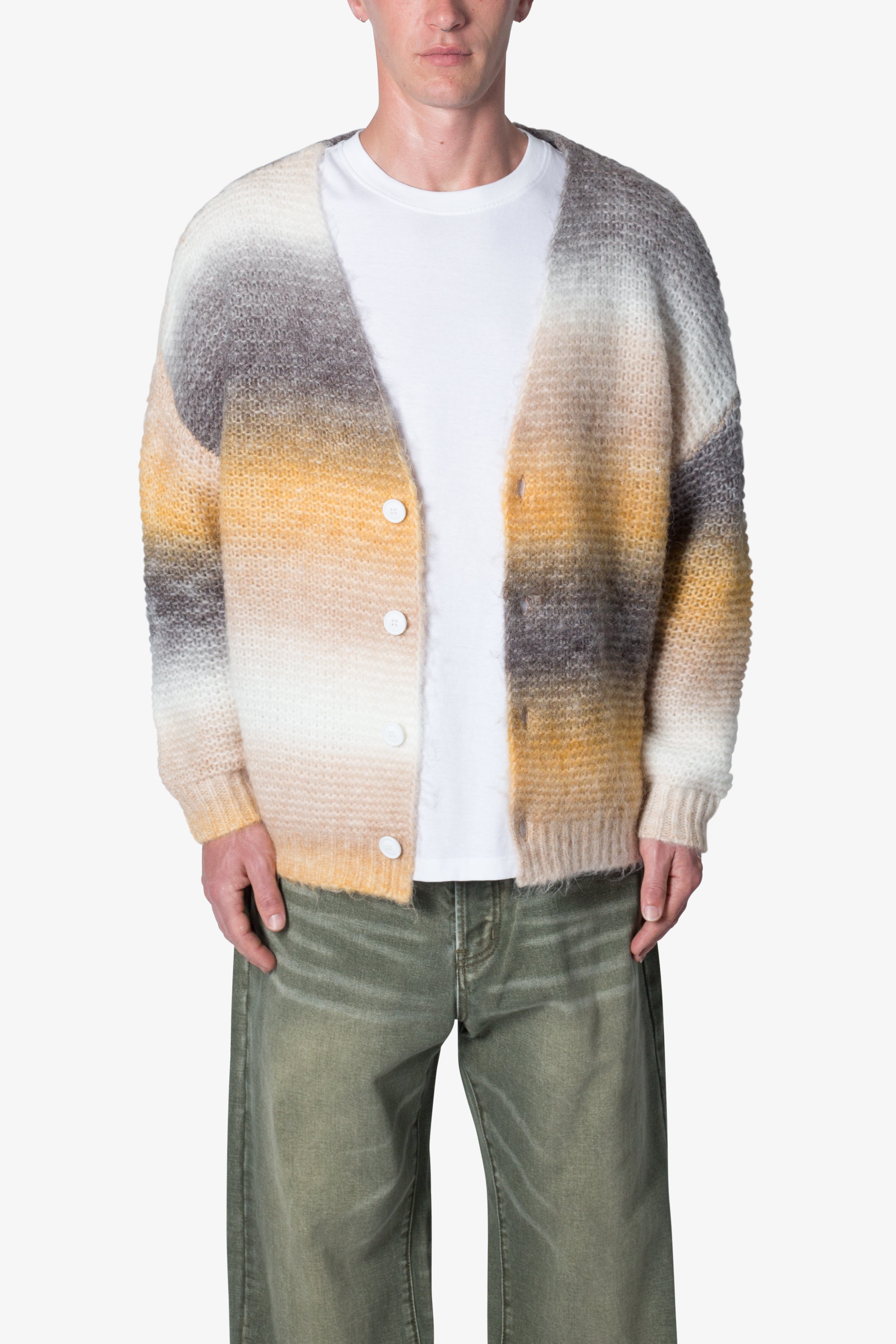 Gradient Knit Cardigan Sweater - Multi