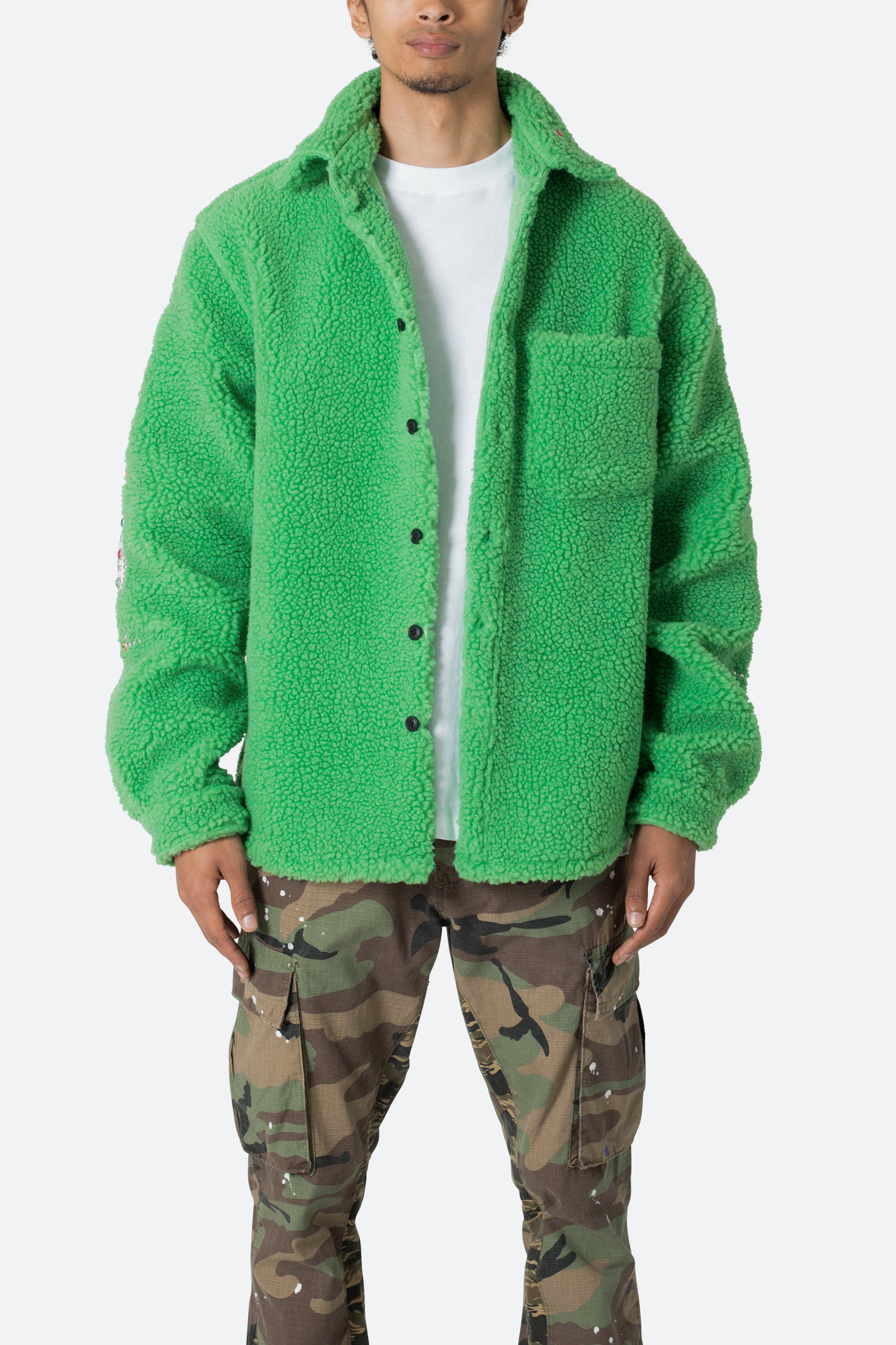 Jewel Sherpa Jacket - Green