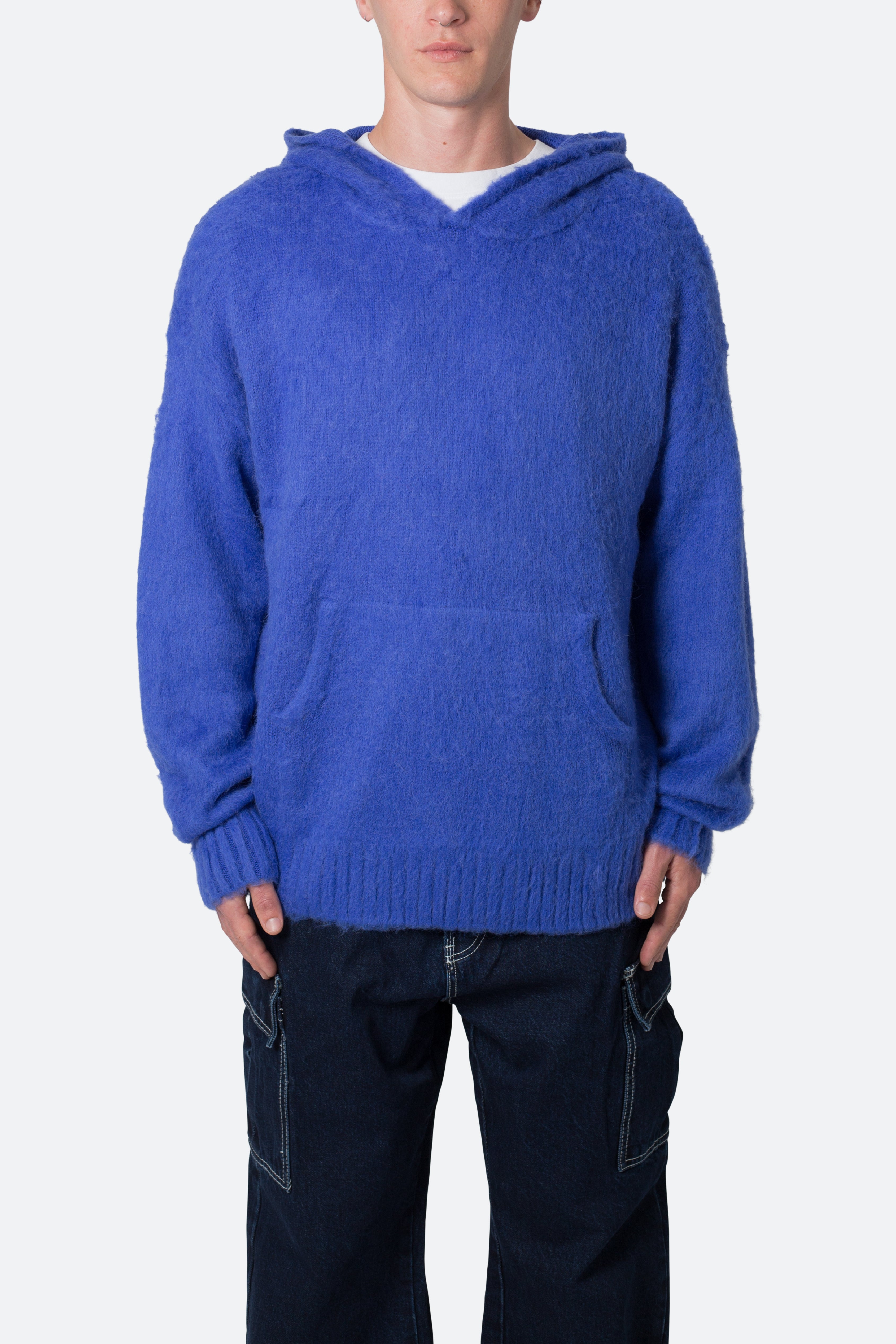 Mohair Hoodie - Blue