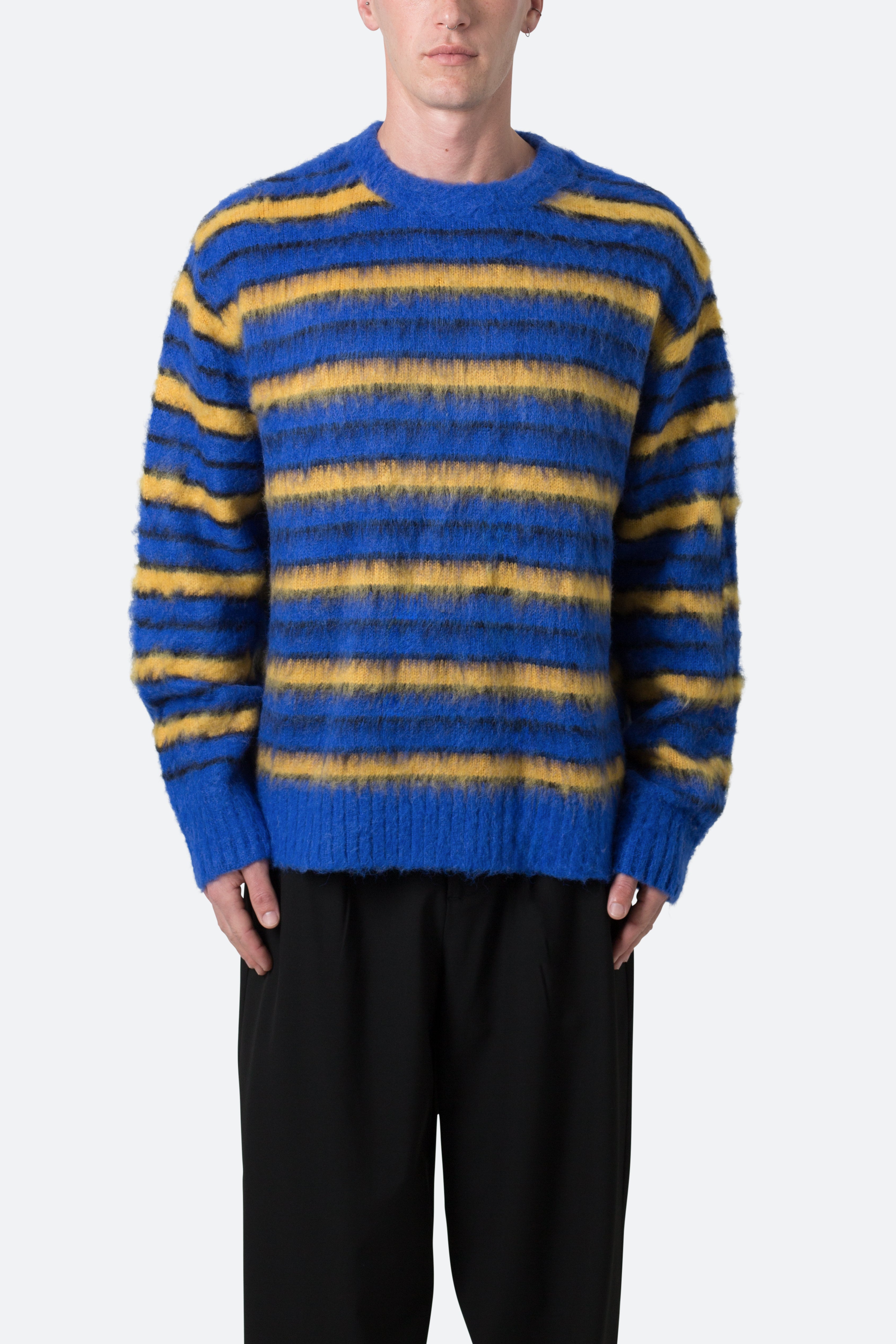 Striped Mohair Sweater - Blue