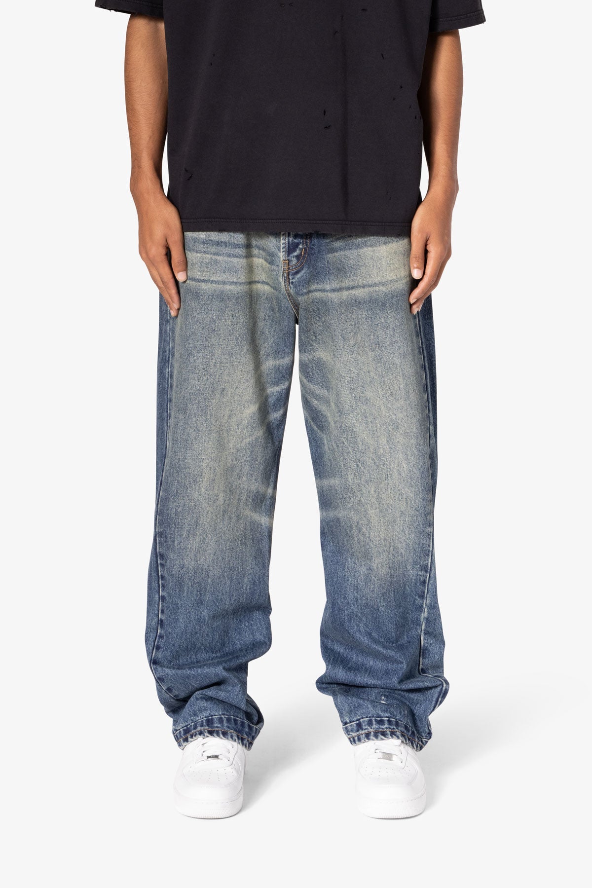 Ultra Baggy Washed Up Denim - Blue