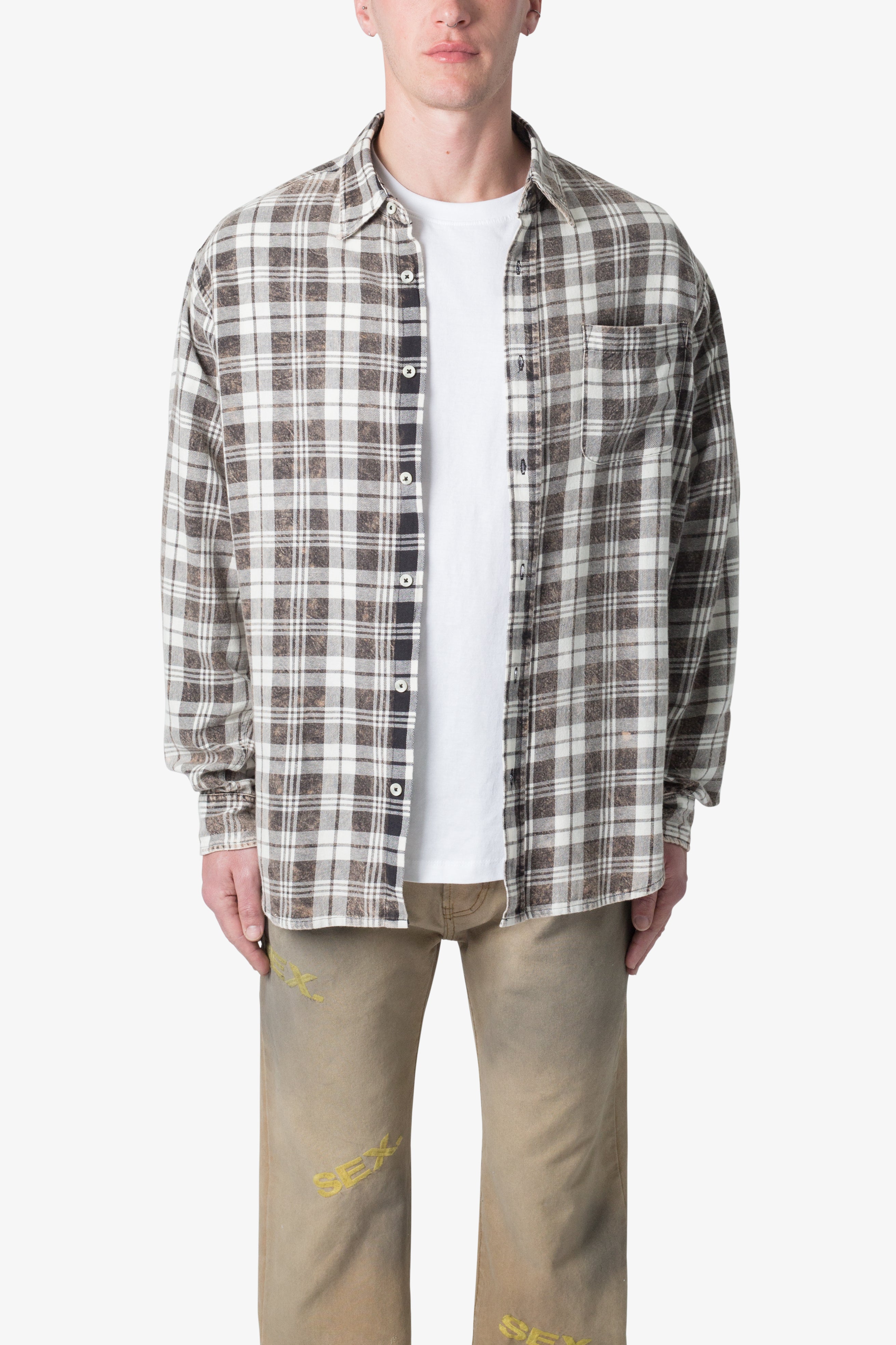 Vintage Plaid Shirt - Black/Natural