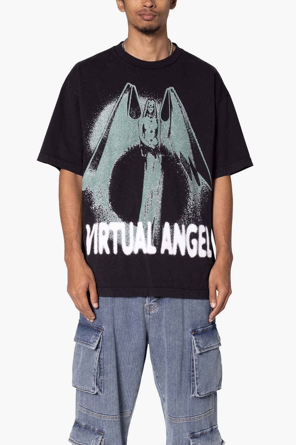 Virtual Angel Tee - Washed Black