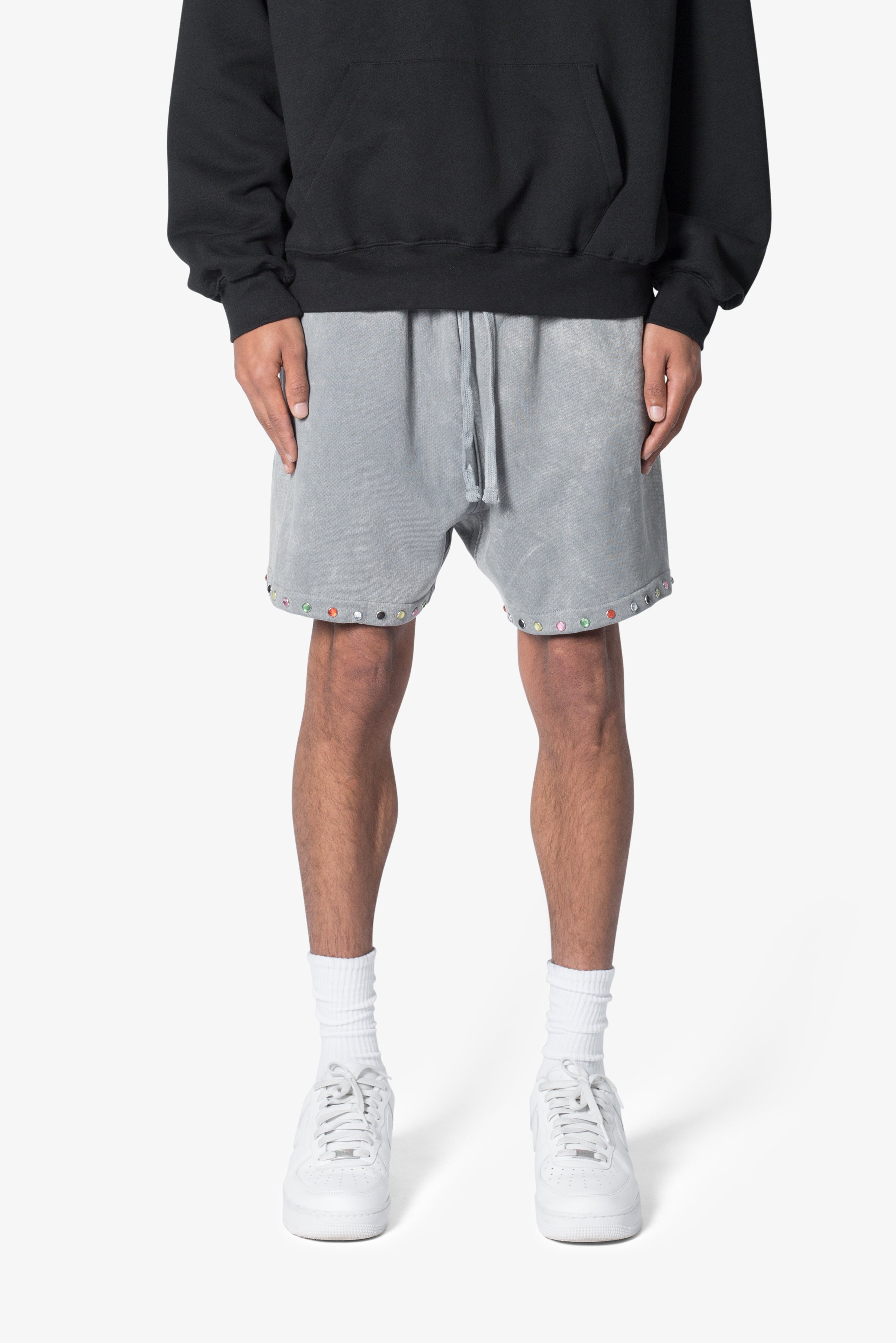 Washed Gradient Shorts - Washed Black