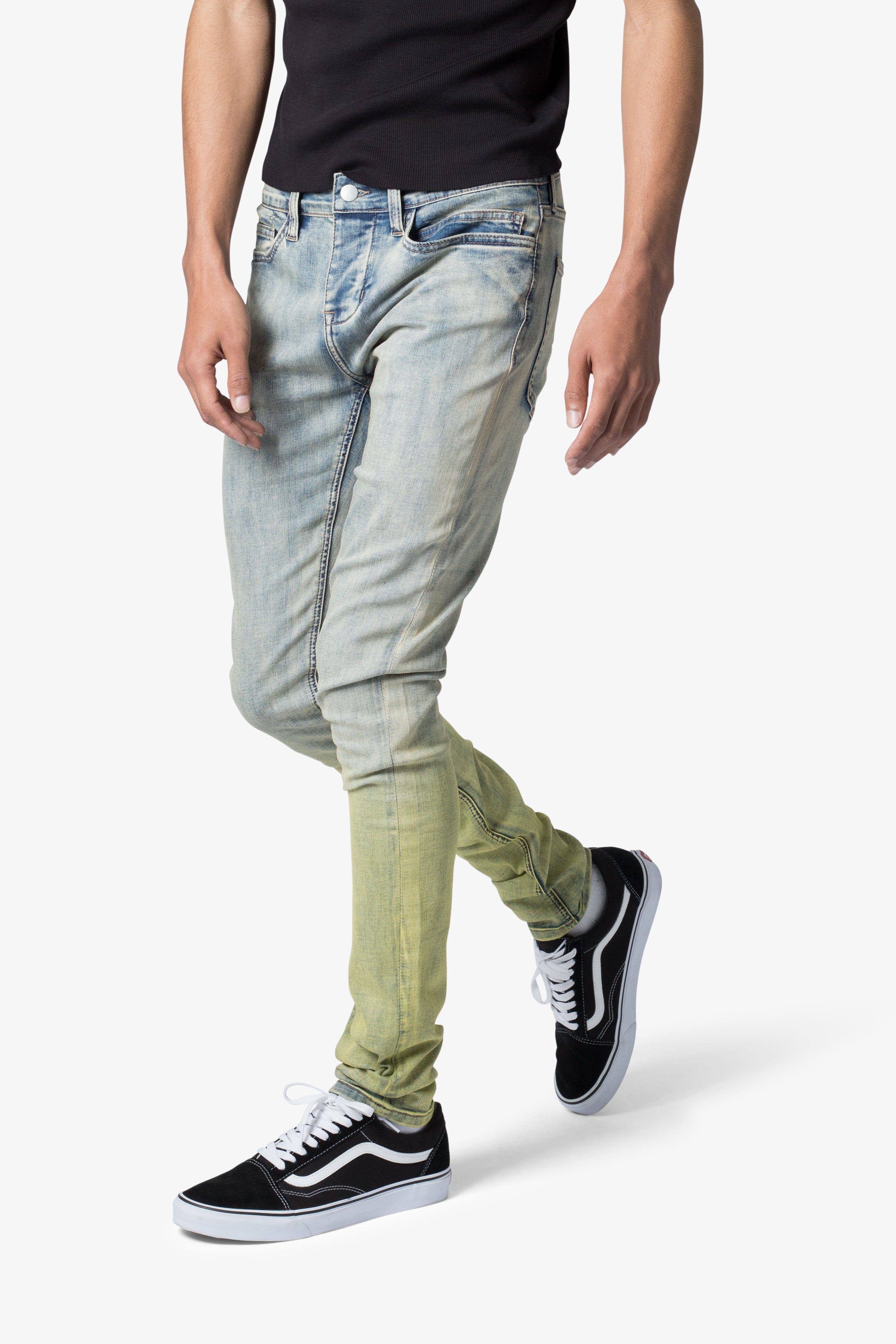 X637 Gradient Skinny Denim - Vintage Blue/Green