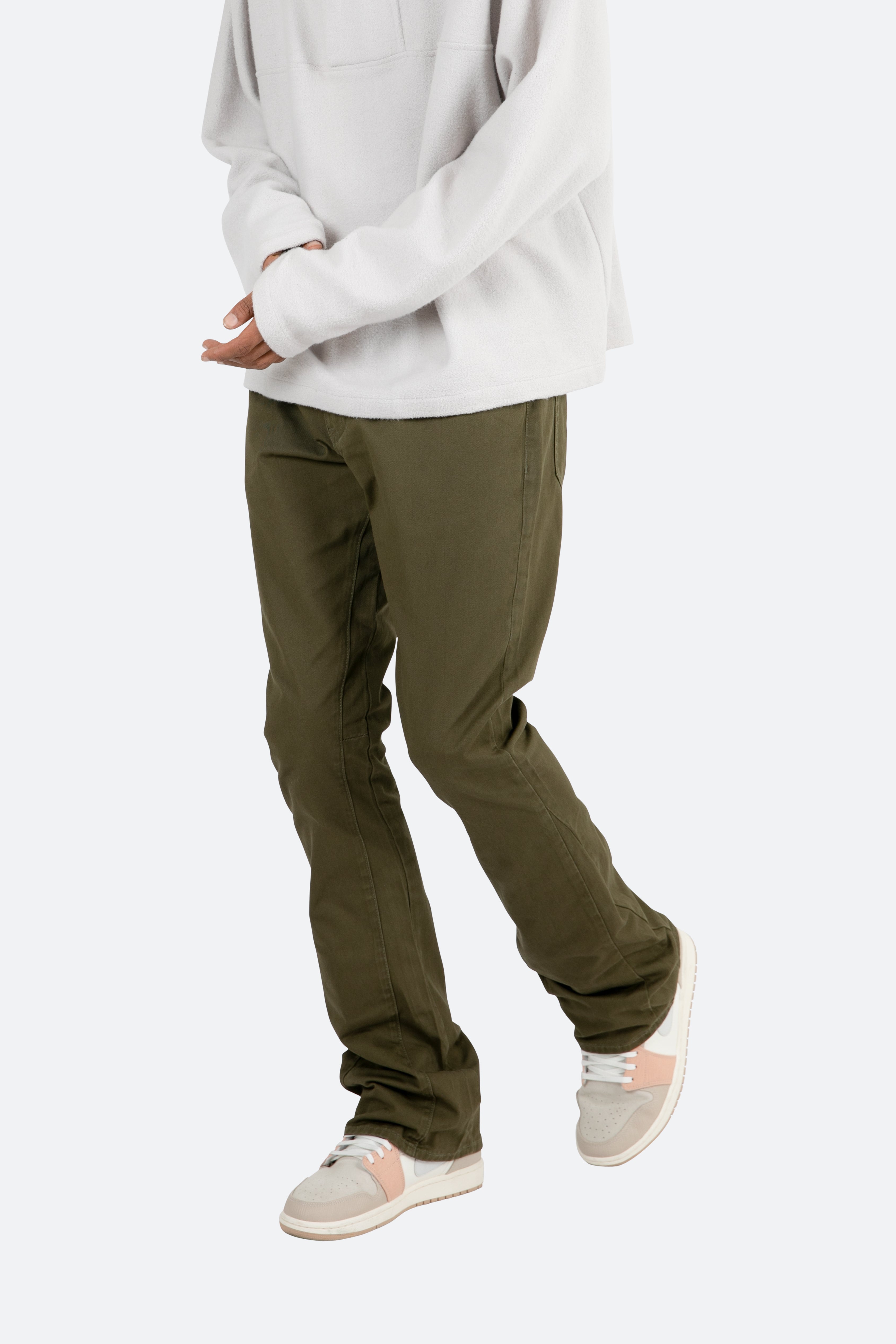 B472 Twill Flare Pants - Olive