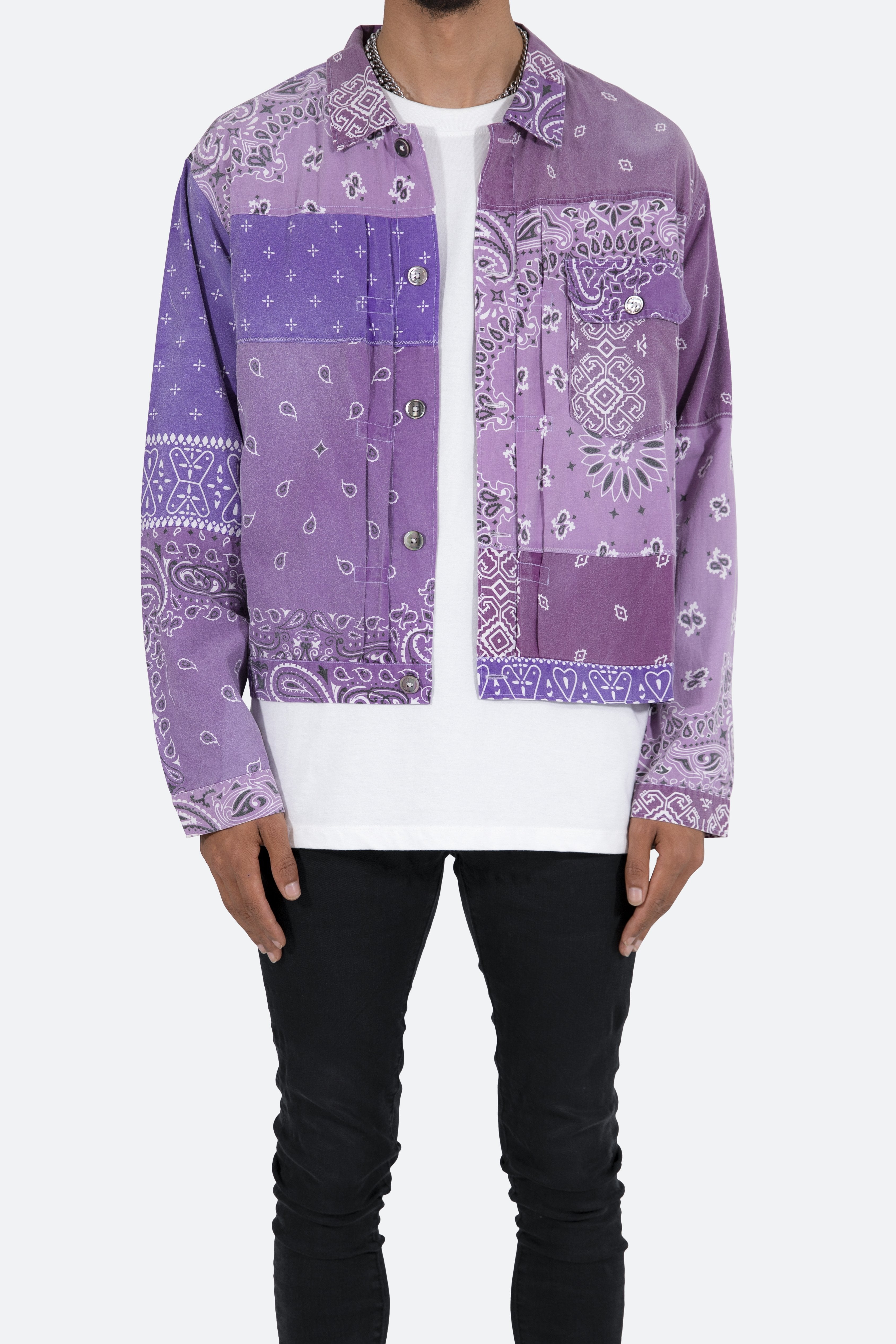 Bandana Trucker Shirt - Purple