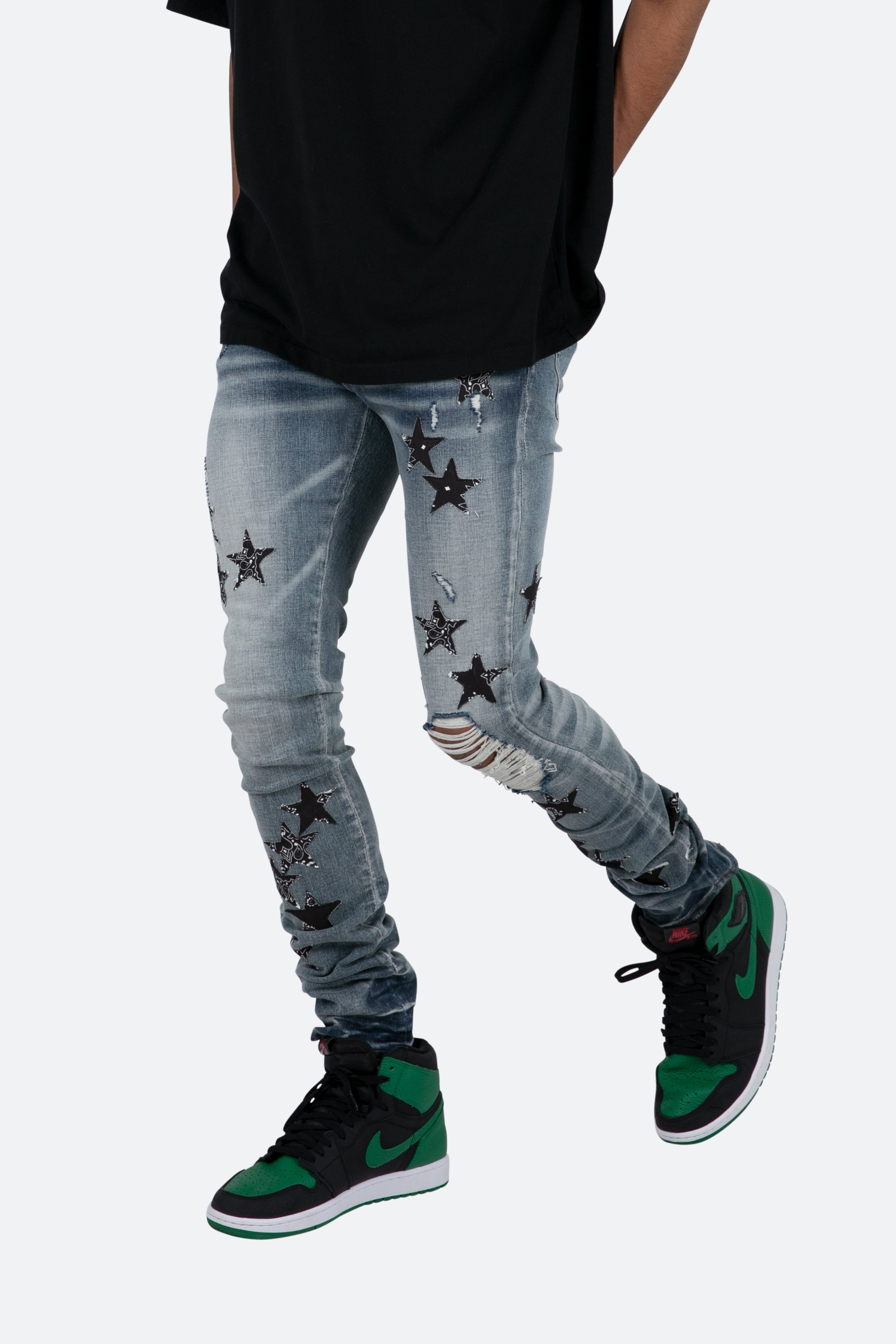 X462 Star Skinny Denim - Blue/Black