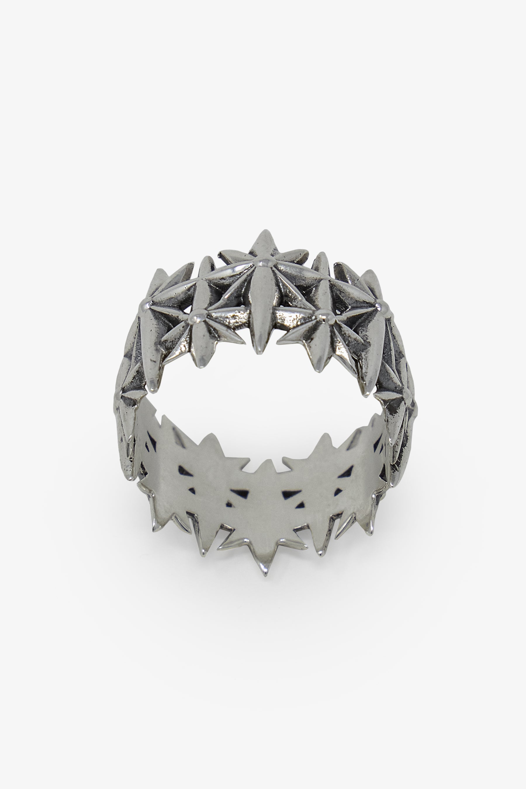 All Around Star Sterling Silver Ring - Silver