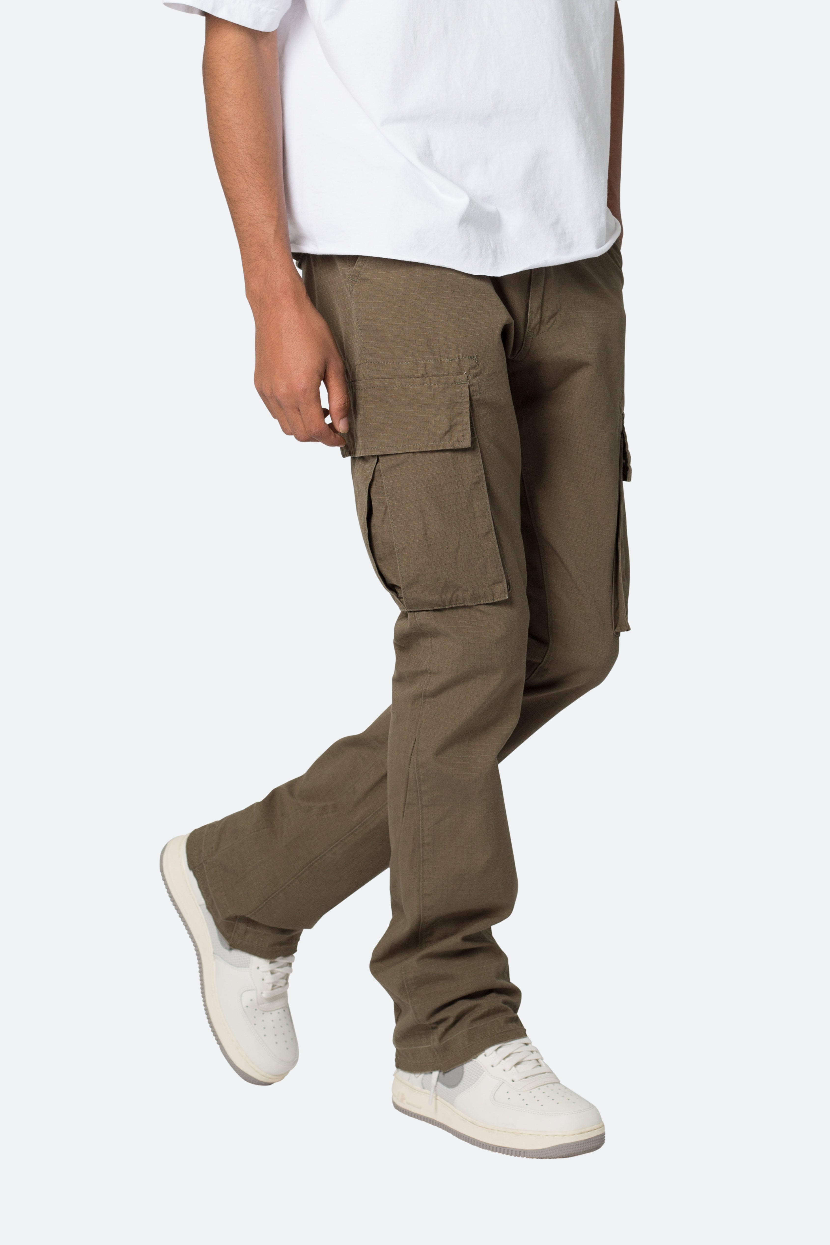 Bootcut Cargo Pants - Olive