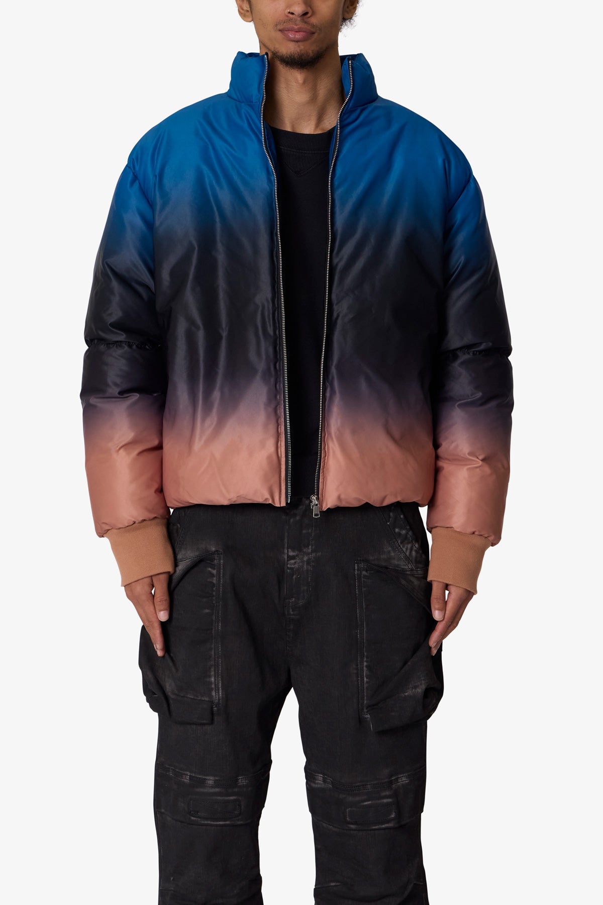 Jupiter Ombre Puffer Jacket - Blue/Pink