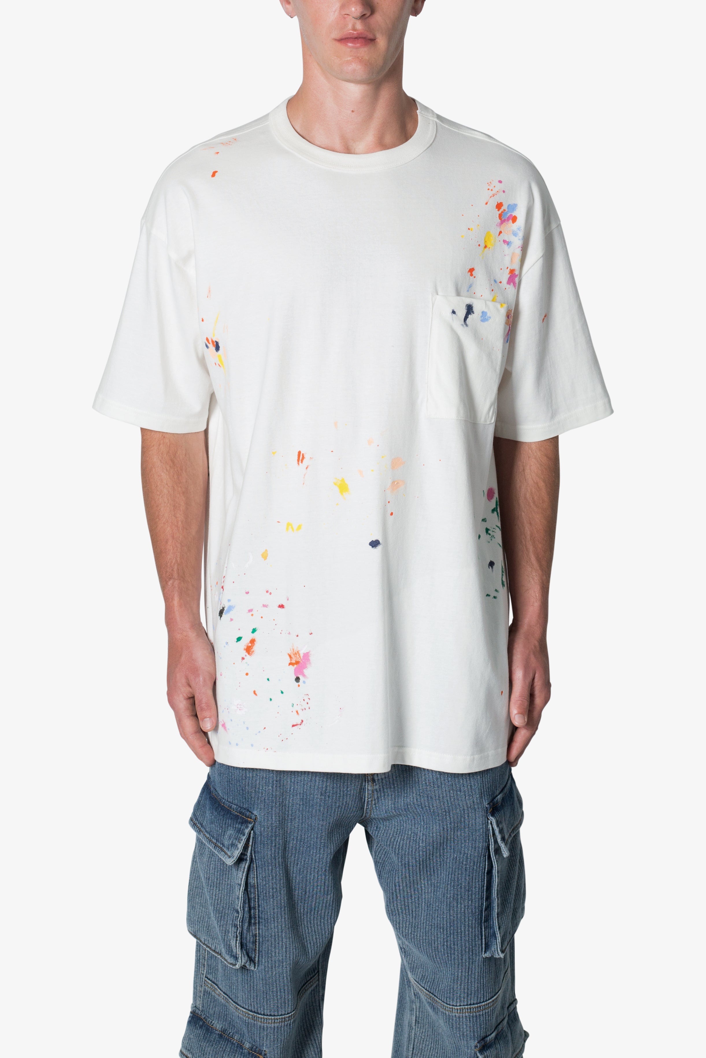 Paint Splatter Tee - Off White