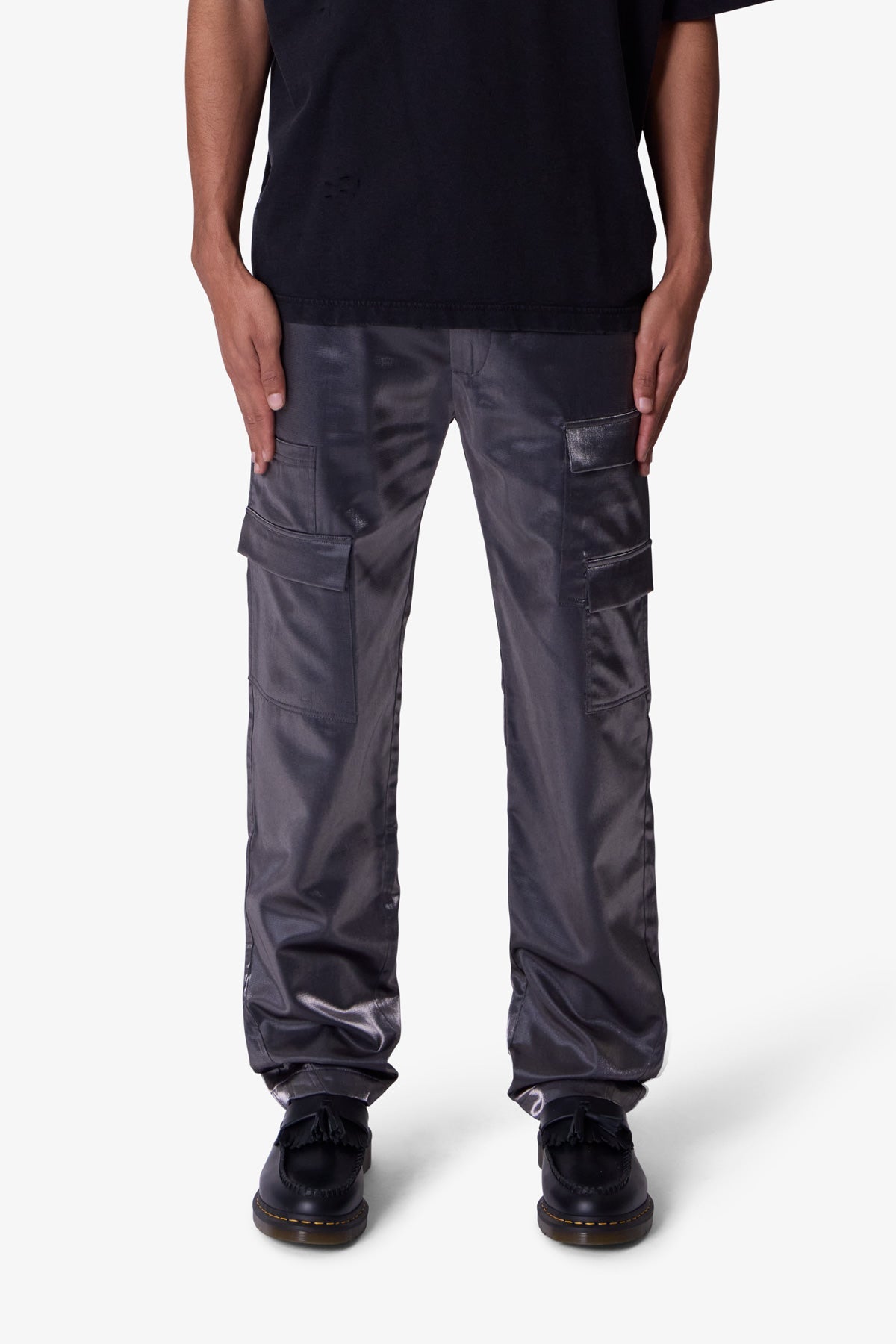 Patent Shine Pants - Black