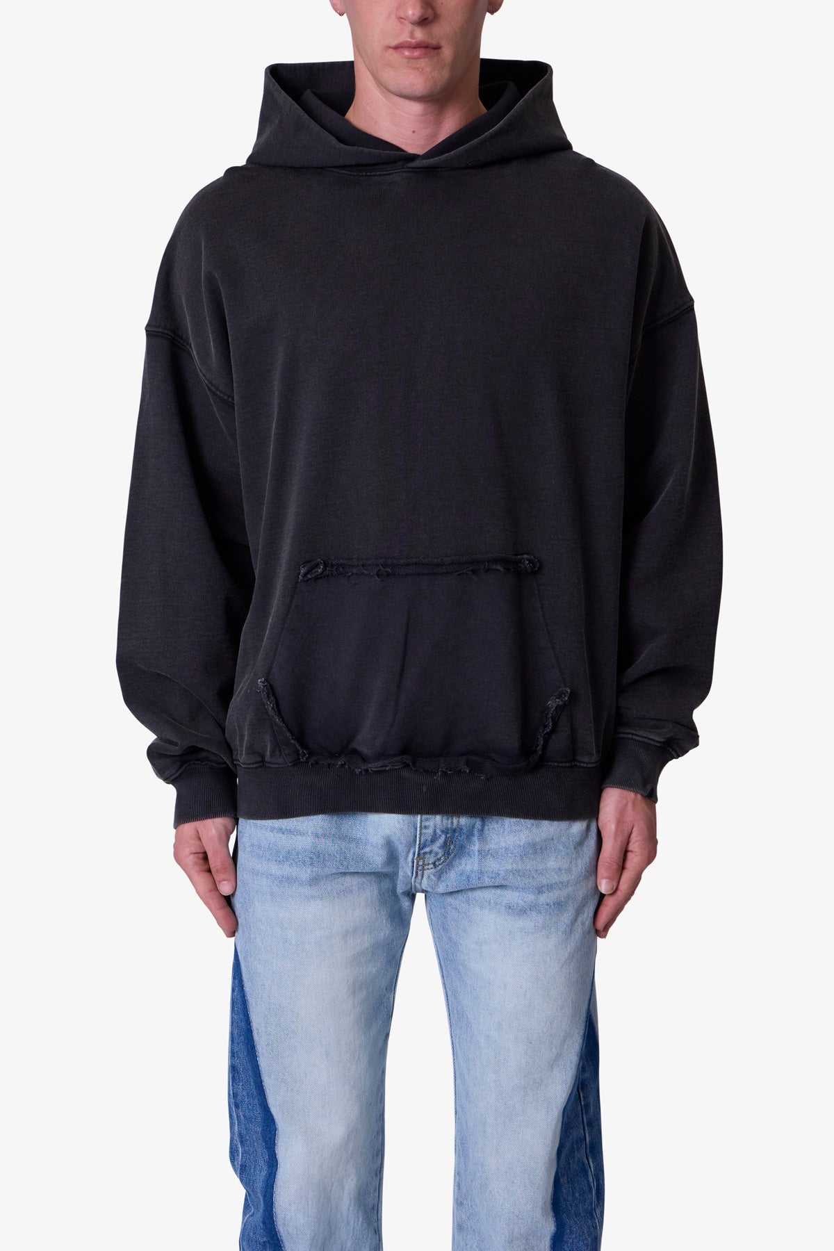 Raw Stitch Hoodie - Black