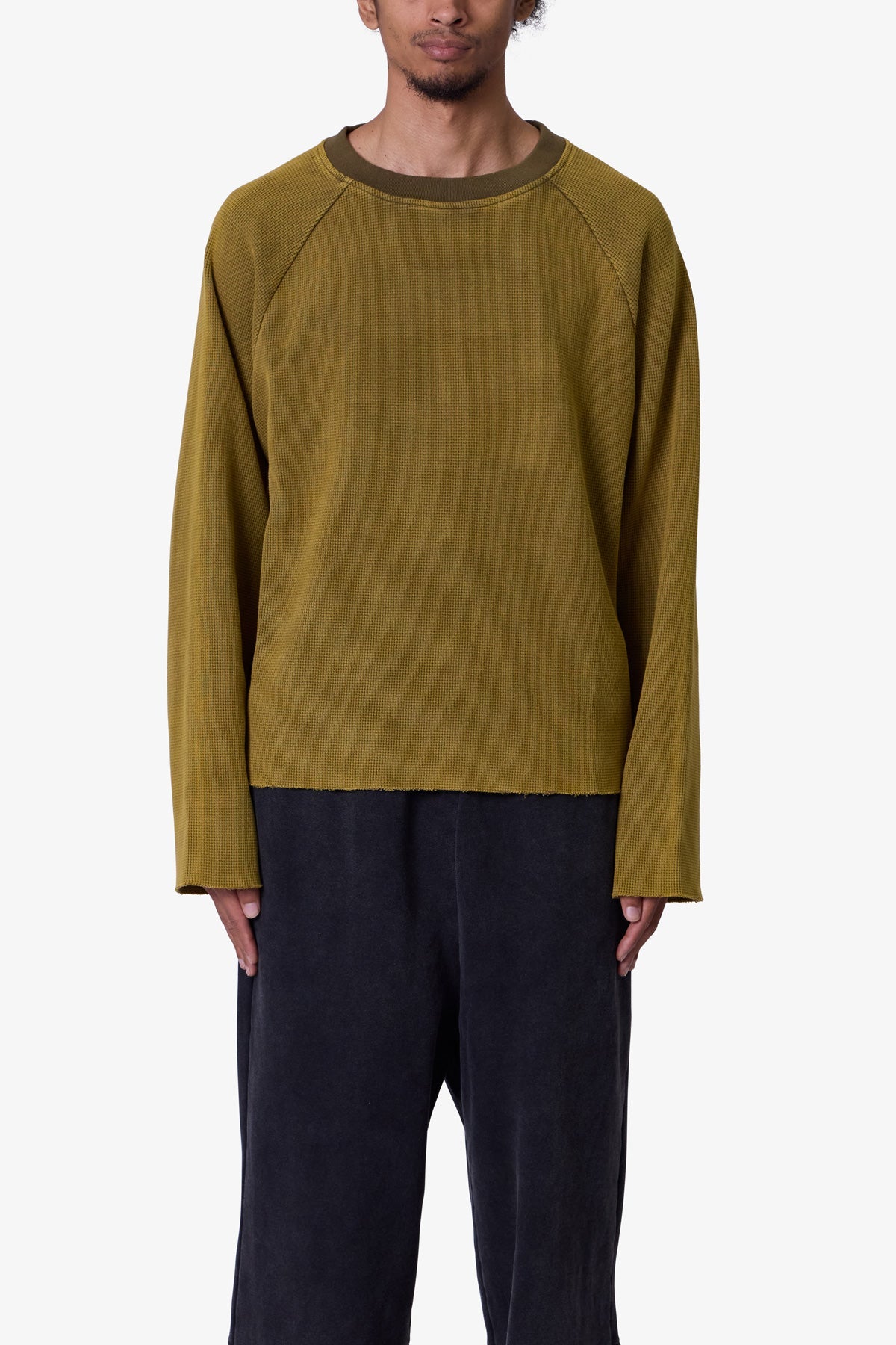 Washed Thermal L/S Tee - Washed Olive