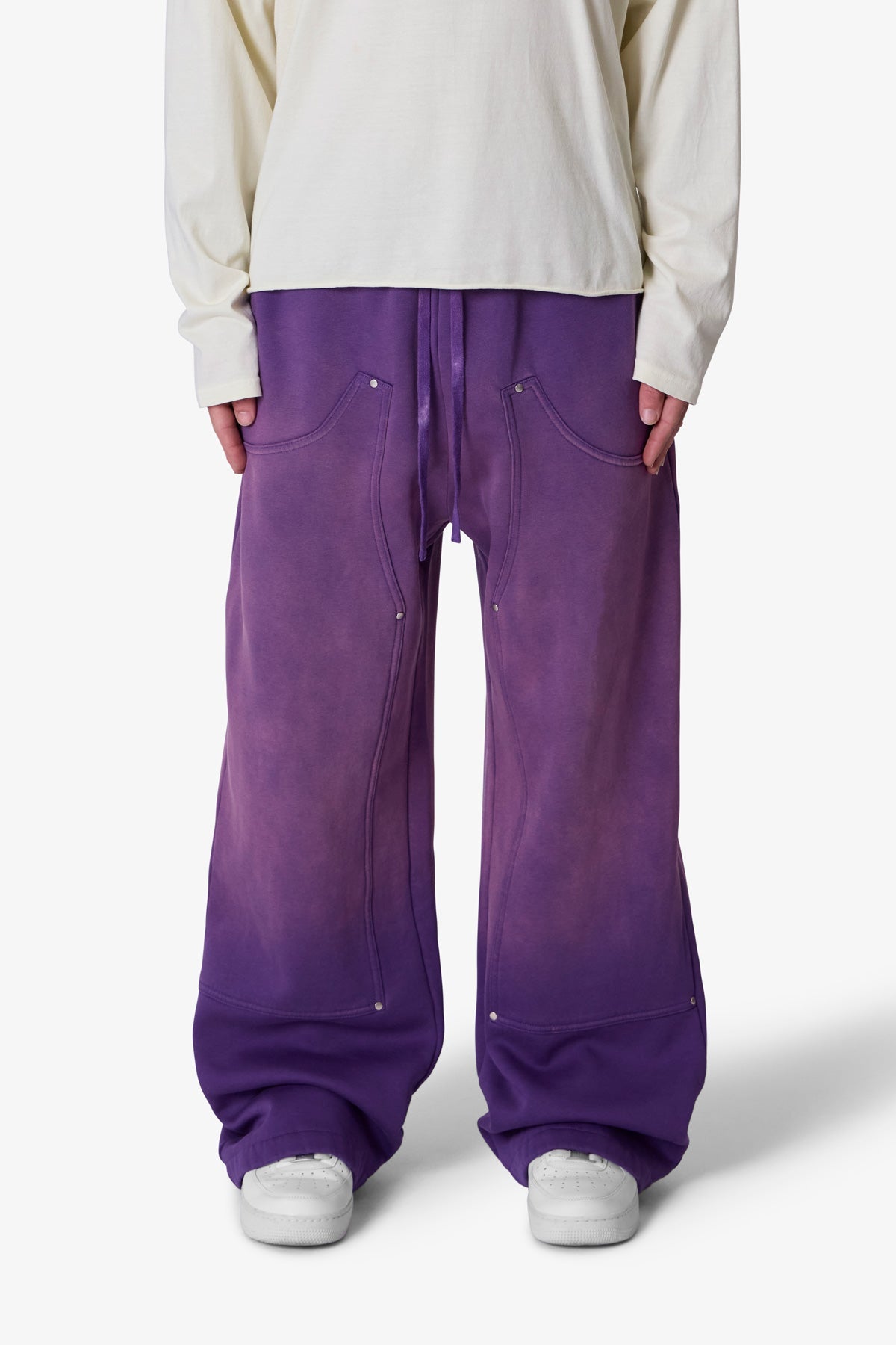 West Double Knee Sweatpants - Purple